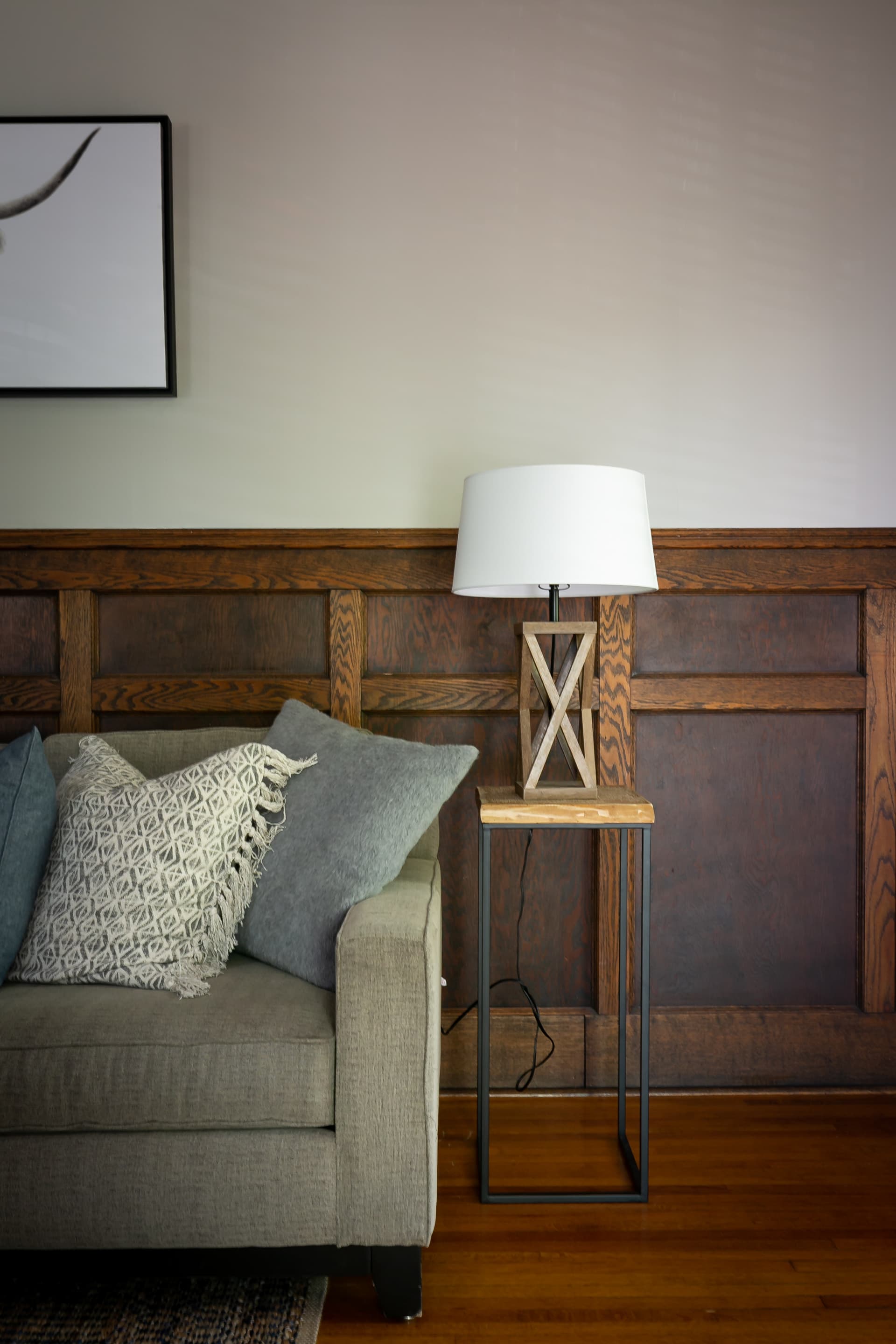Interior detail with warm lighting