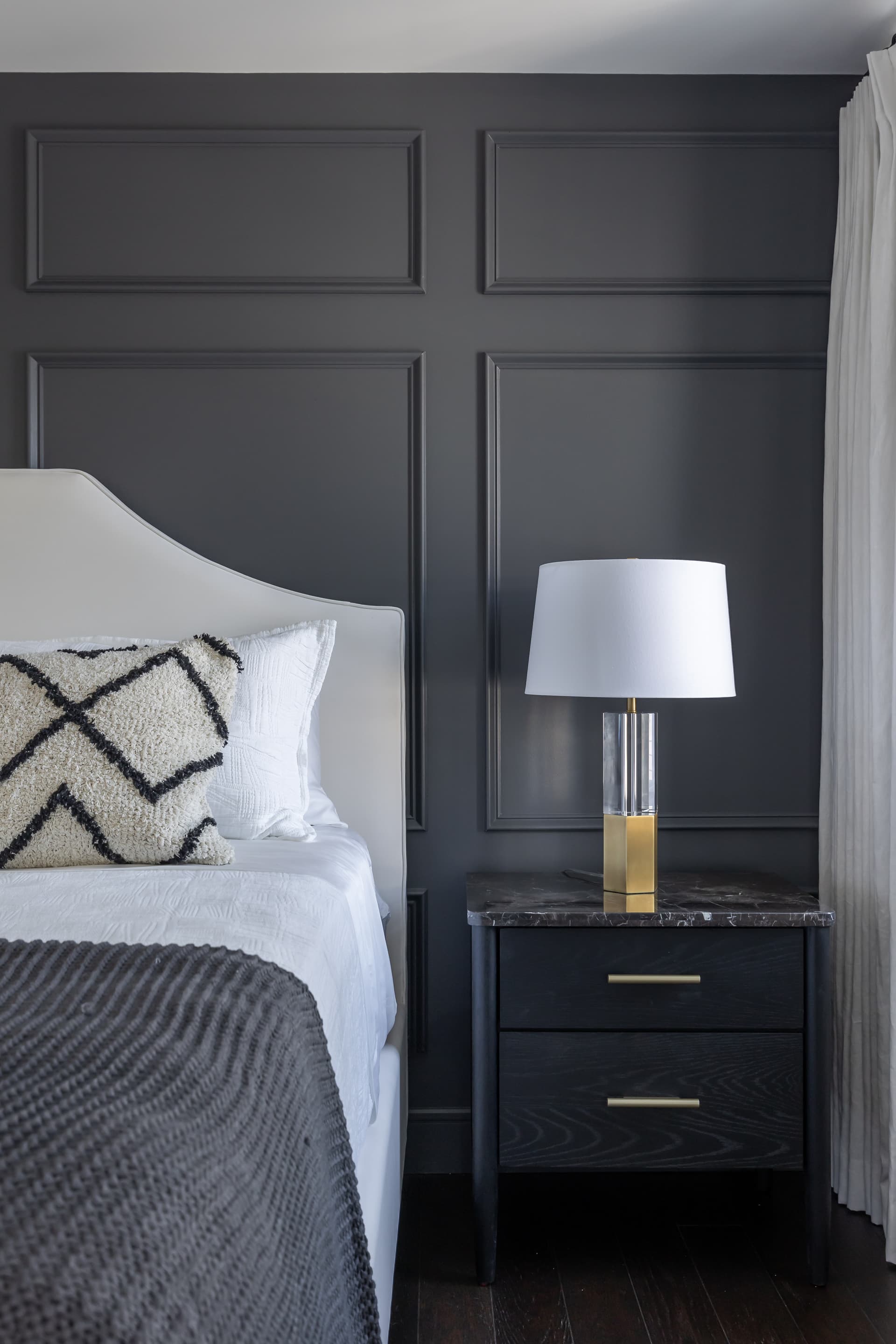 Bedroom with designer styling