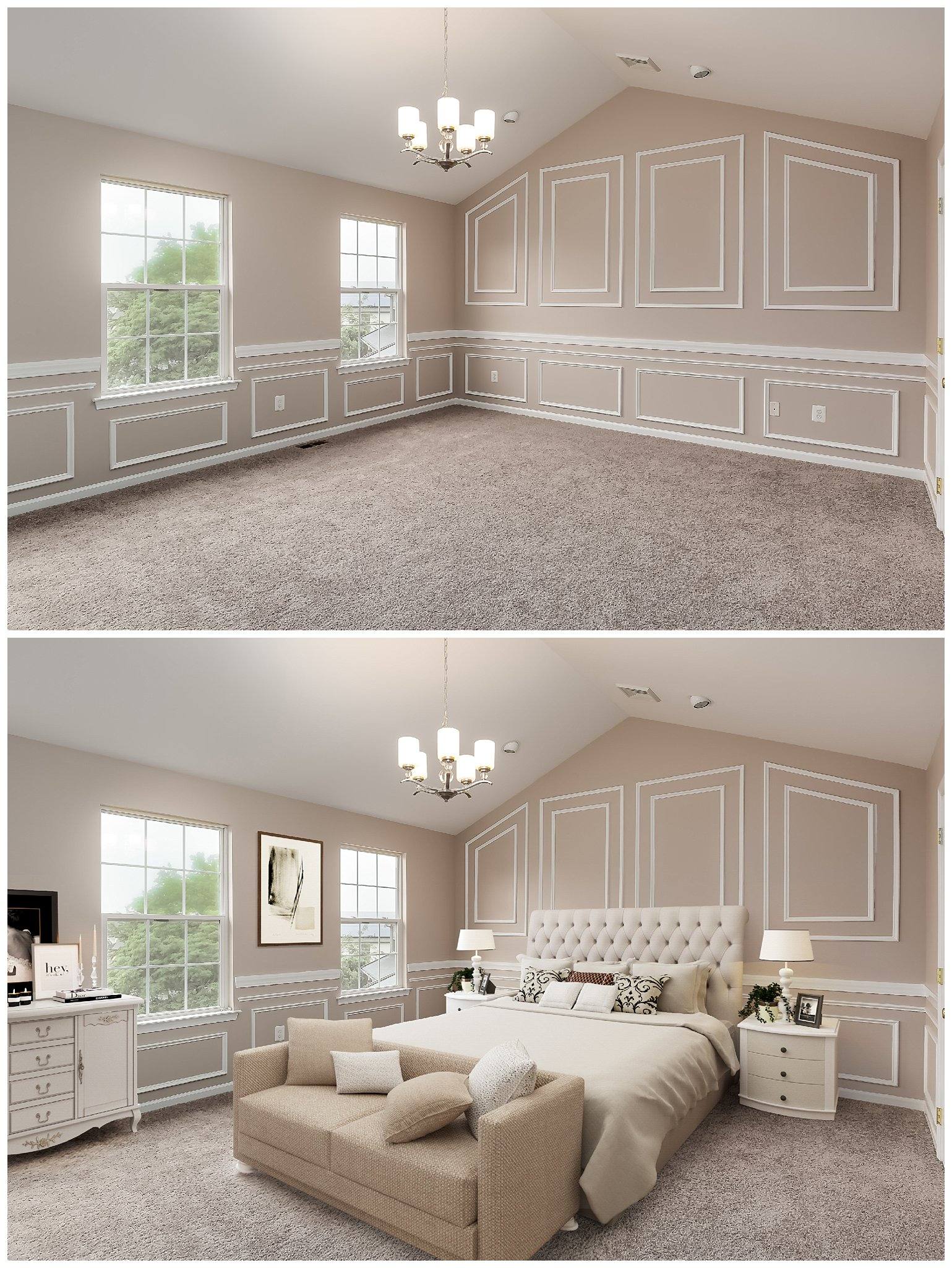 Virtual staging before and after, South Jersey